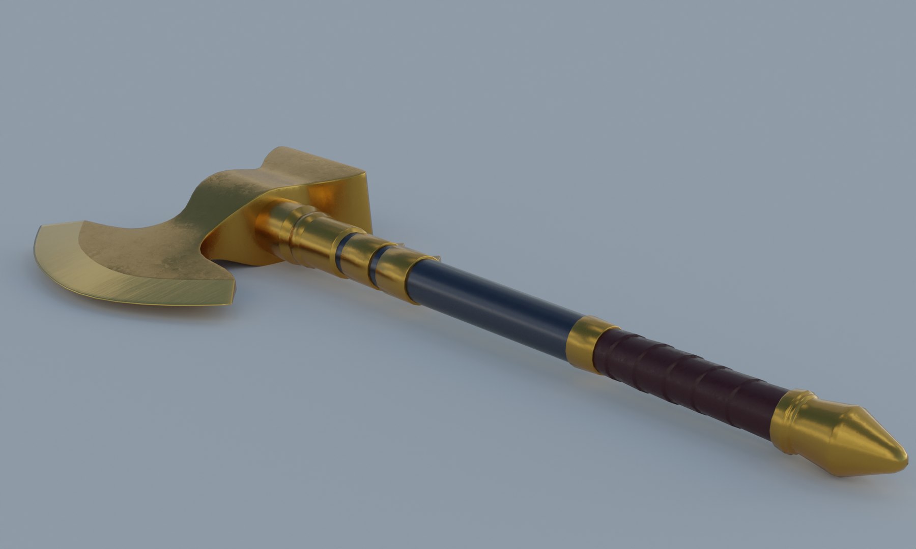 Golden axe hammer battle weapon 3D model https://p.turbosquid.com/ts-thumb/Bq/NCcSLg/xg/a5/png/1665928250/1920x1080/fit_q87/395da765ad619673727f9a0b2a958674a0b8ef7c/a5.jpg
