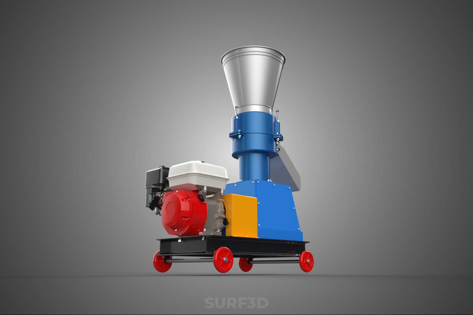 3D model PELLET PRESS MILL MAKING PRINTING MACHINE GRANULATOR GAS ENGINE https://p.turbosquid.com/ts-thumb/Bq/NJYxdV/4l/18_1763_pelletpressmillmakingprintingmachinegranulatorgasengine/jpg/1782716521/1920x1080/fit_q87/4493d3f8434fdcefb11710eb1414886220f72e4f/18_1763_pelletpressmillmakingprintingmachinegranulatorgasengine.jpg