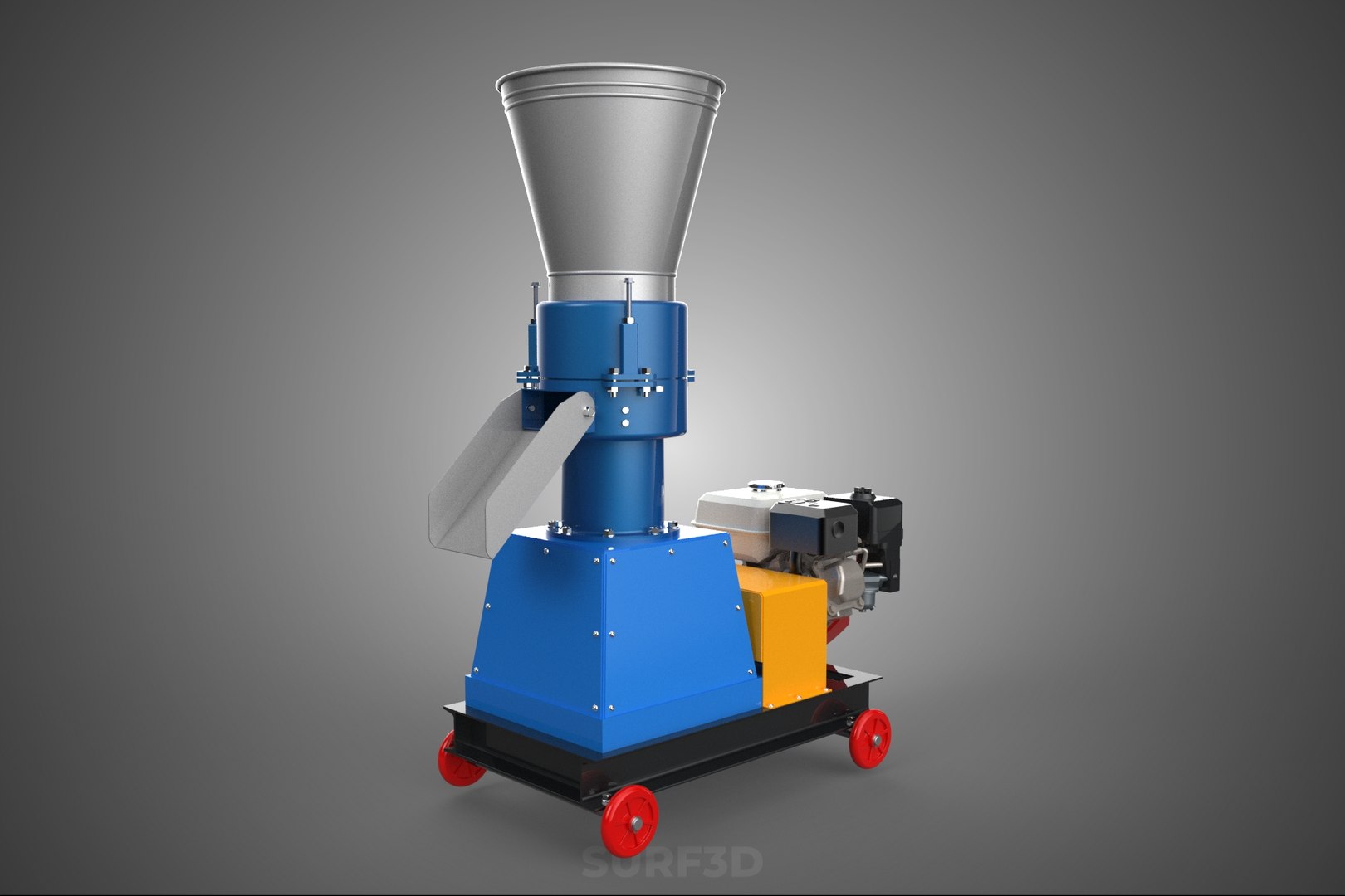 3D model PELLET PRESS MILL MAKING PRINTING MACHINE GRANULATOR GAS ENGINE https://p.turbosquid.com/ts-thumb/Bq/NJYxdV/jm/14_1763_pelletpressmillmakingprintingmachinegranulatorgasengine/jpg/1782716517/1920x1080/fit_q87/9349129d67fb3ad80b5d3696b276844d16f88968/14_1763_pelletpressmillmakingprintingmachinegranulatorgasengine.jpg