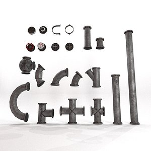 3D model pipes kitbash