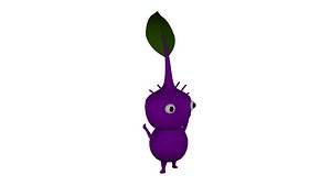 3D purple leaf pikmin