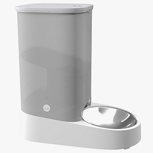 Smart WiFi Pet Feeder White 3D model