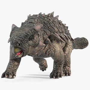 3D Ankylosaurus Tropical in Walking Pose