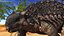 Ankylosaurus tropicale in posa ambulante