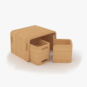 3D model Wood  table kids