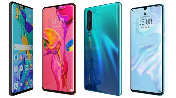 huawei p30 colors 3D model