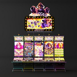 3D money slot machine model