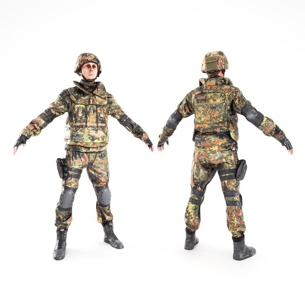 ready human soldier bundeswehr 3D