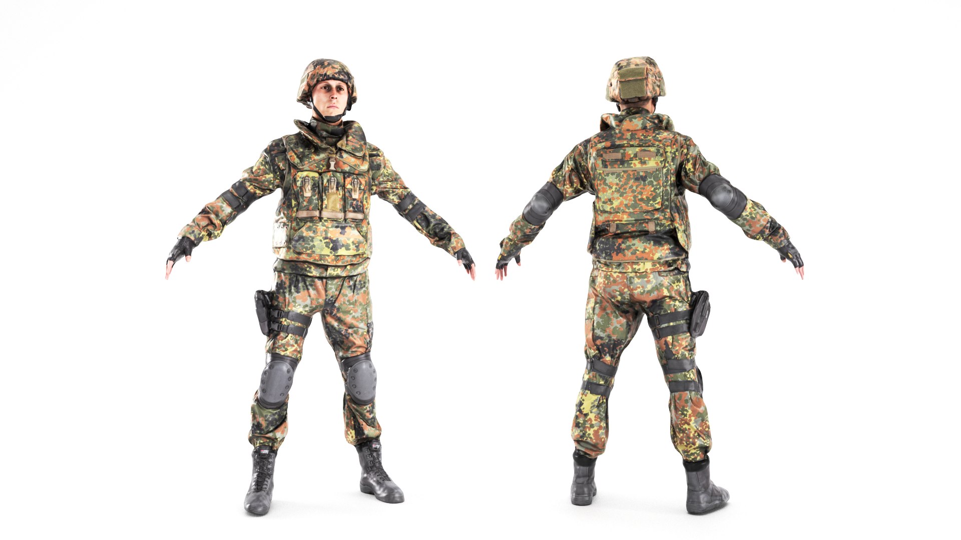 Ready Human Soldier Bundeswehr 3D TurboSquid 1456597