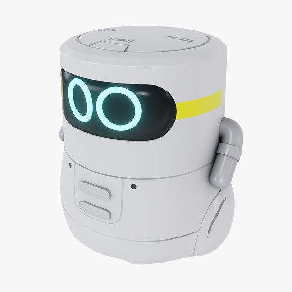 White Modern Smart Robot Toy 3D model