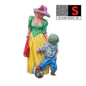 statue lunapark 8k 3d obj