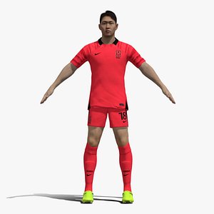 T-Pose rigged Lee Kang-In