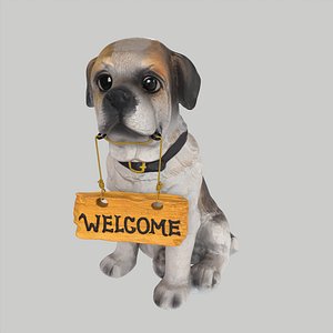 Dog statue 3D model