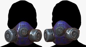 3D Gas mask respirator scifi futuristic 3D model