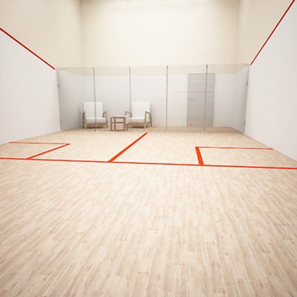 international squash court 3d model