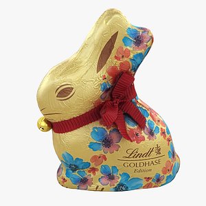 3D lindt chocolate bunny 001 model