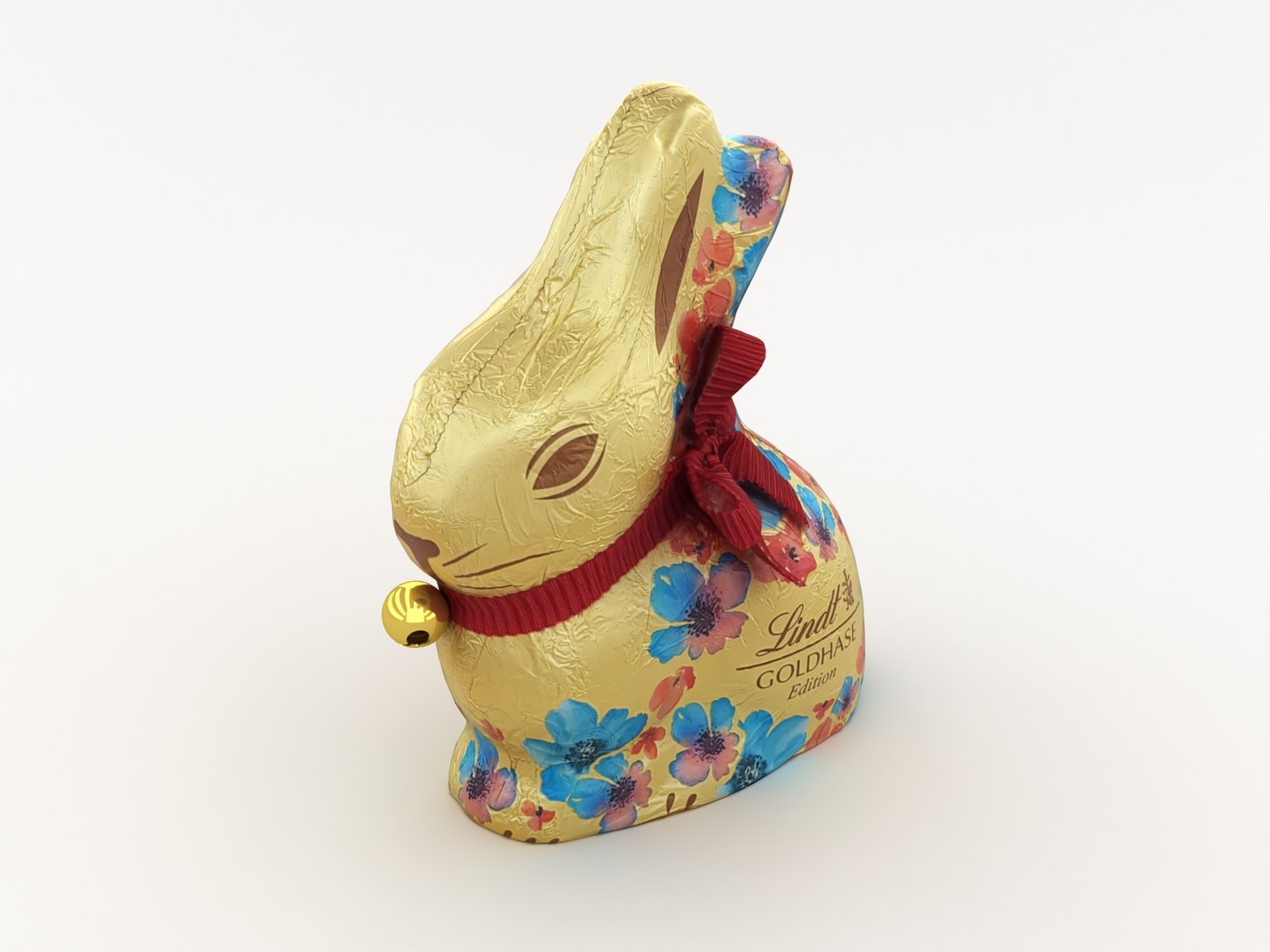 3D Lindt Chocolate Bunny 001 Model - TurboSquid 1448578