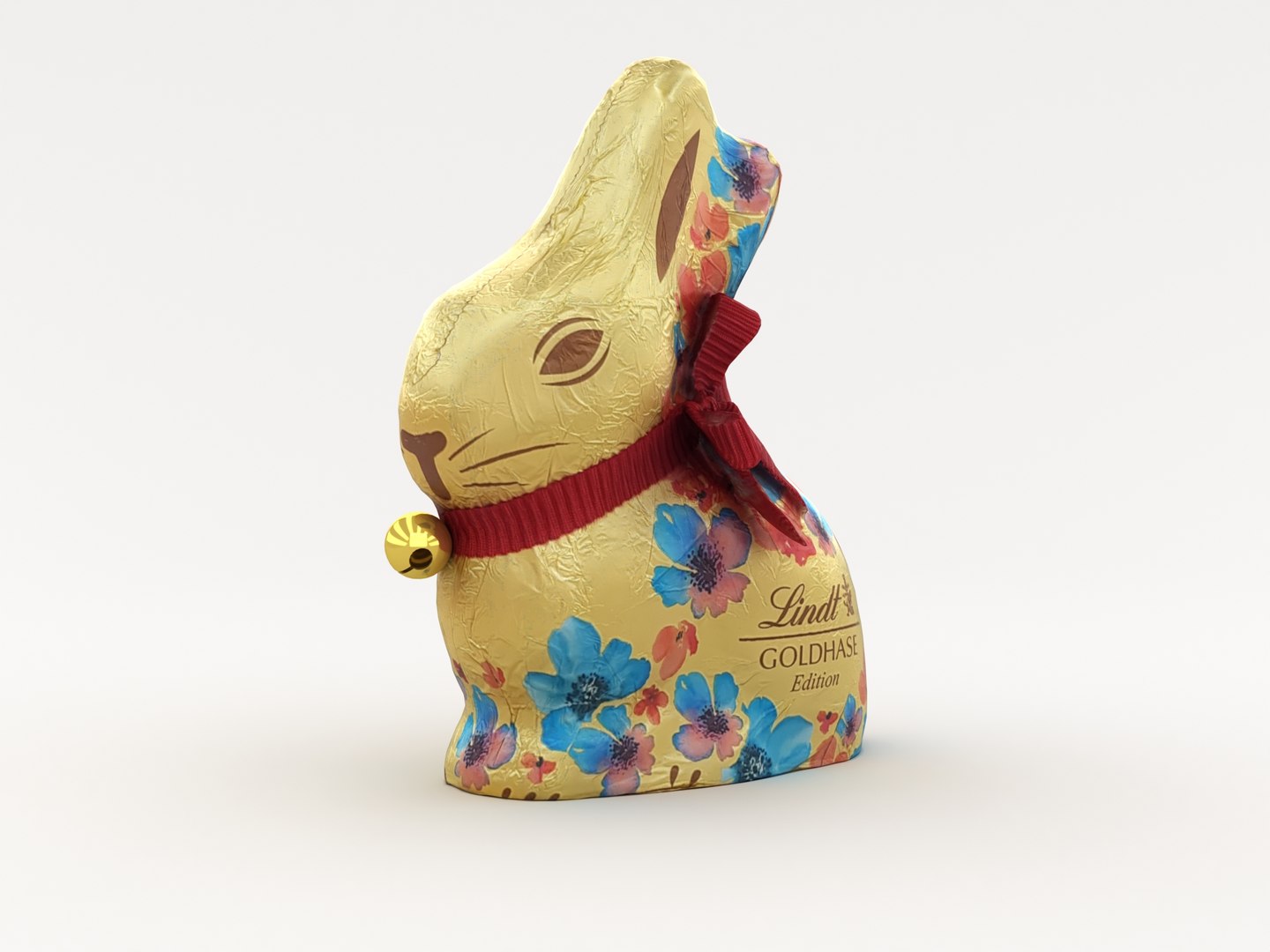 3D Lindt Chocolate Bunny 001 Model - TurboSquid 1448578