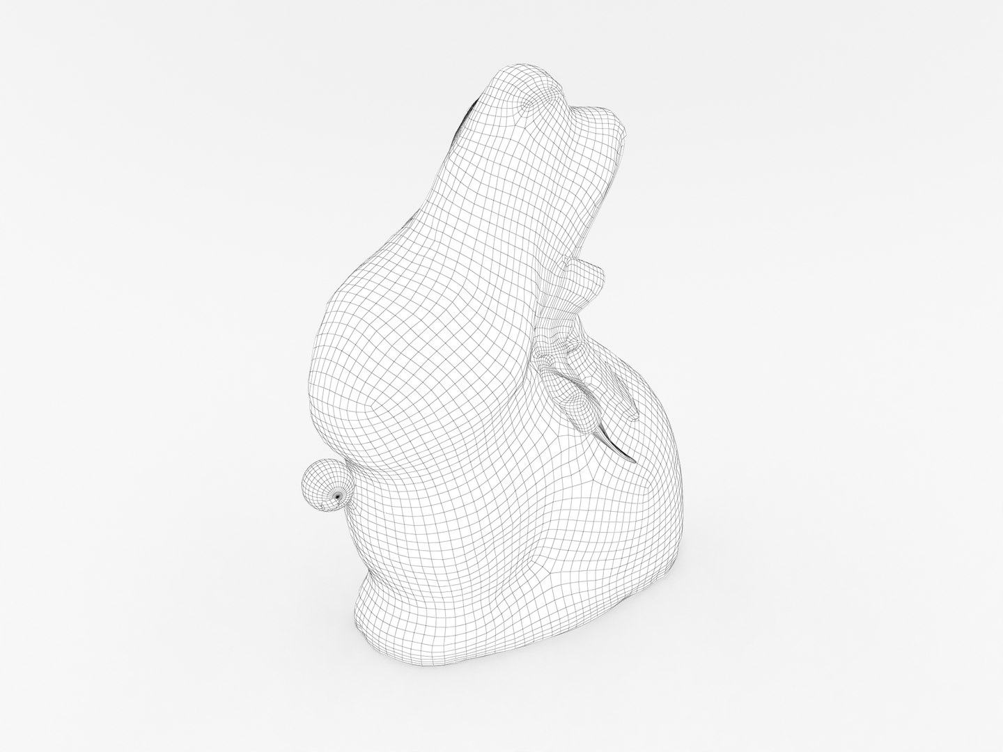 3D Lindt Chocolate Bunny 001 Model - TurboSquid 1448578