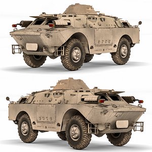 3D BRDM 2 Military Armored Vehicle