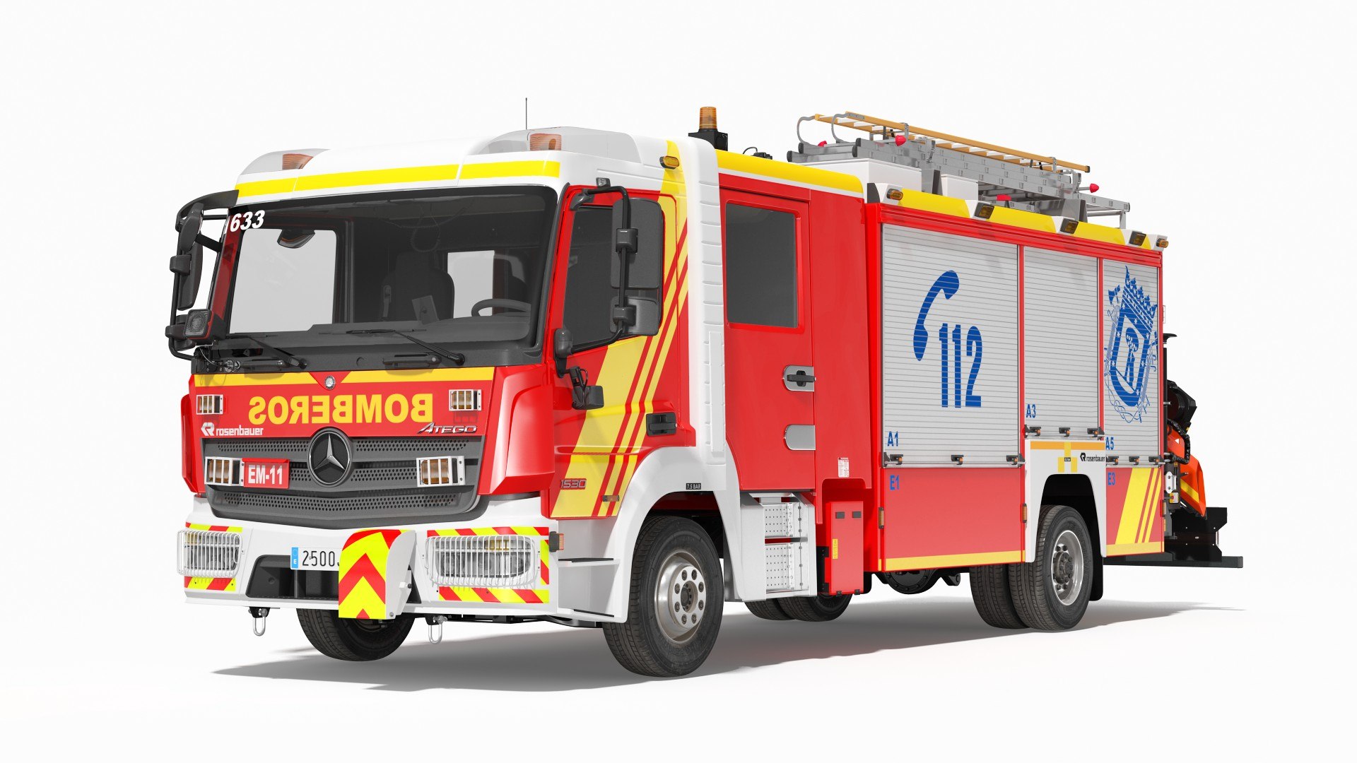 Mercedes Benz Atego 1530 Firetruck 3D model preview