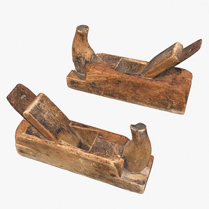 3D model Wooden jack plane