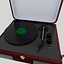 Retro Turntable Player with Vinyl Record