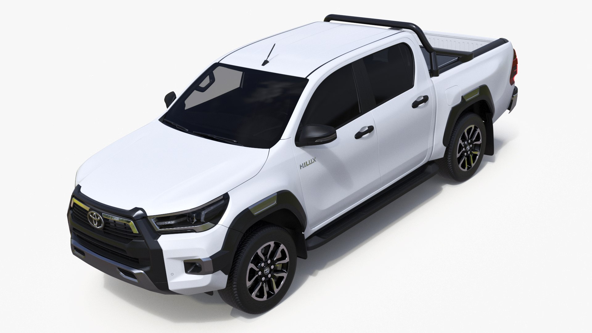 Toyota Hilux 2022 White 3D model preview