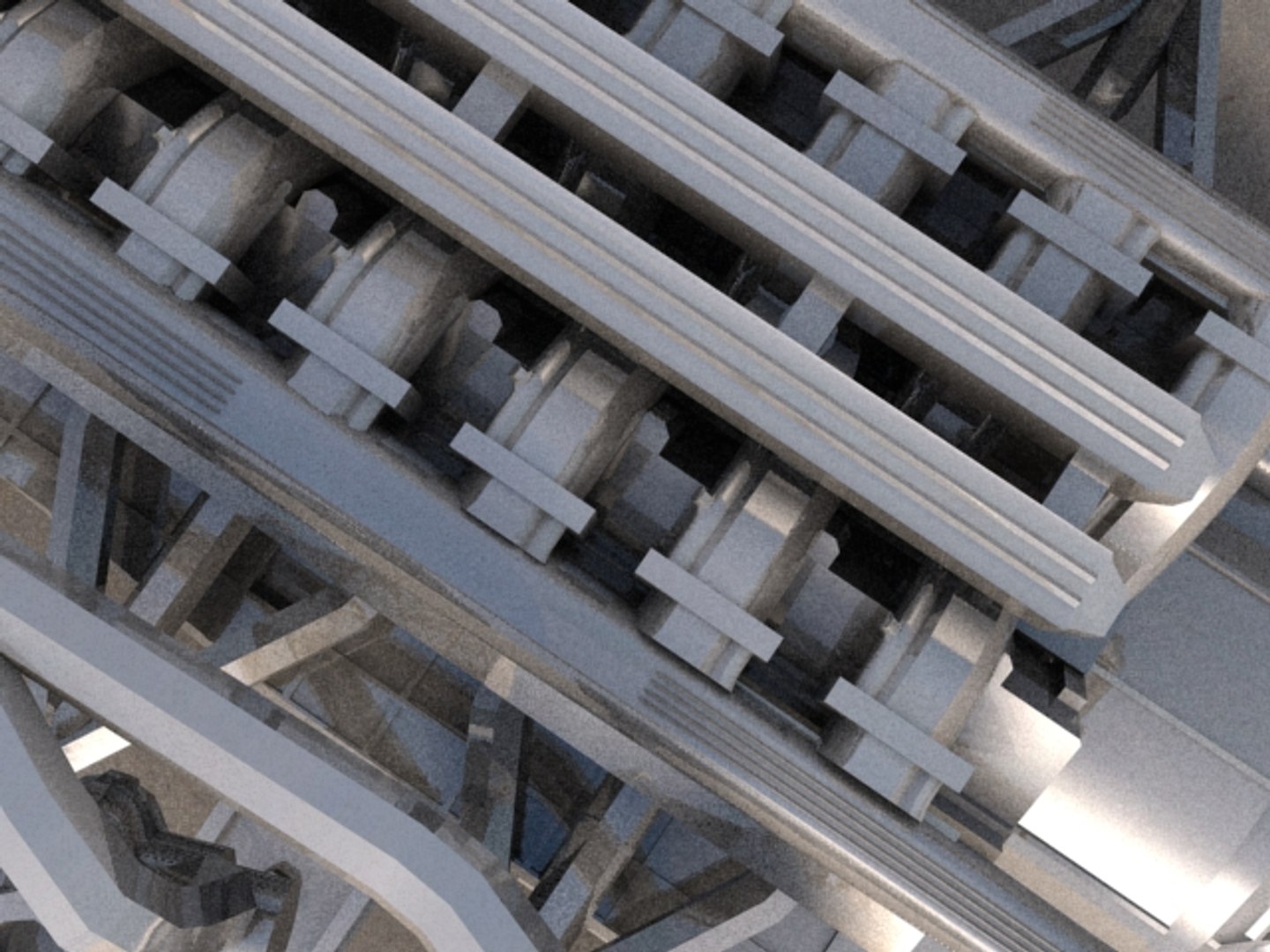 car motor - complex 3d model