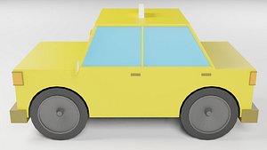 LOW-POLY TAXI CARSEIGHT model
