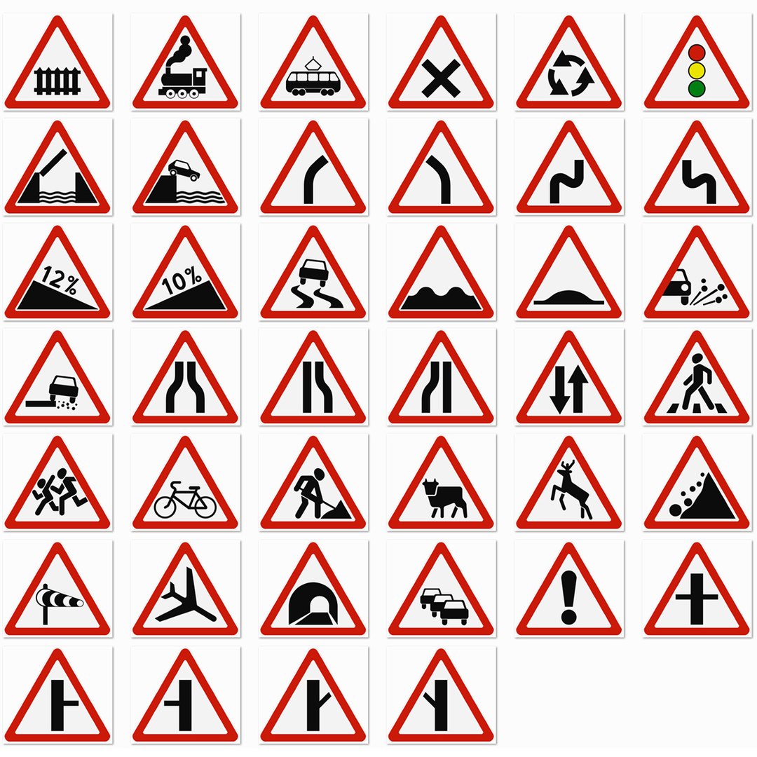 Triangular traffic sign model - TurboSquid 1386614