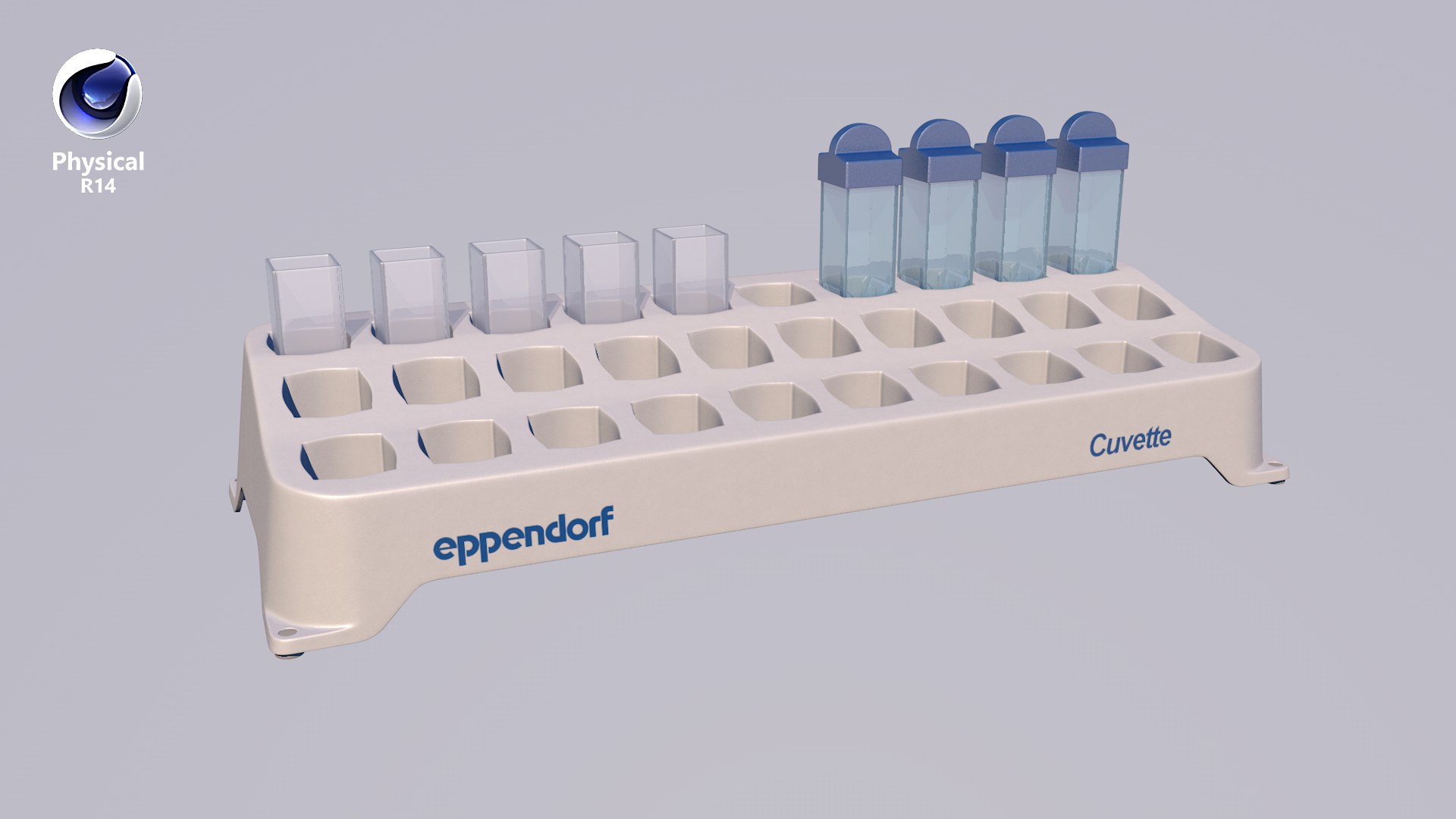 3D Model Eppendorf Tube Rack Cuvette - TurboSquid 1458475