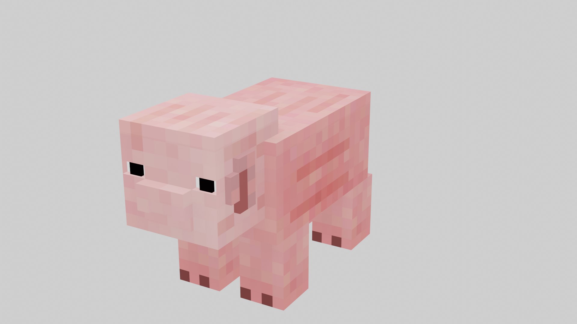 3d Minecraft Pig Model Turbosquid 2052997