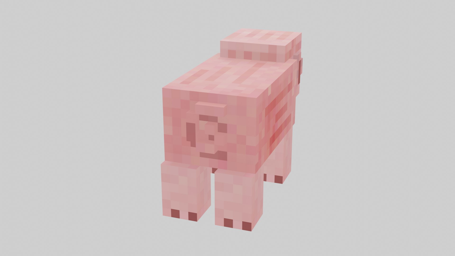 3D Minecraft Pig model - TurboSquid 2052997