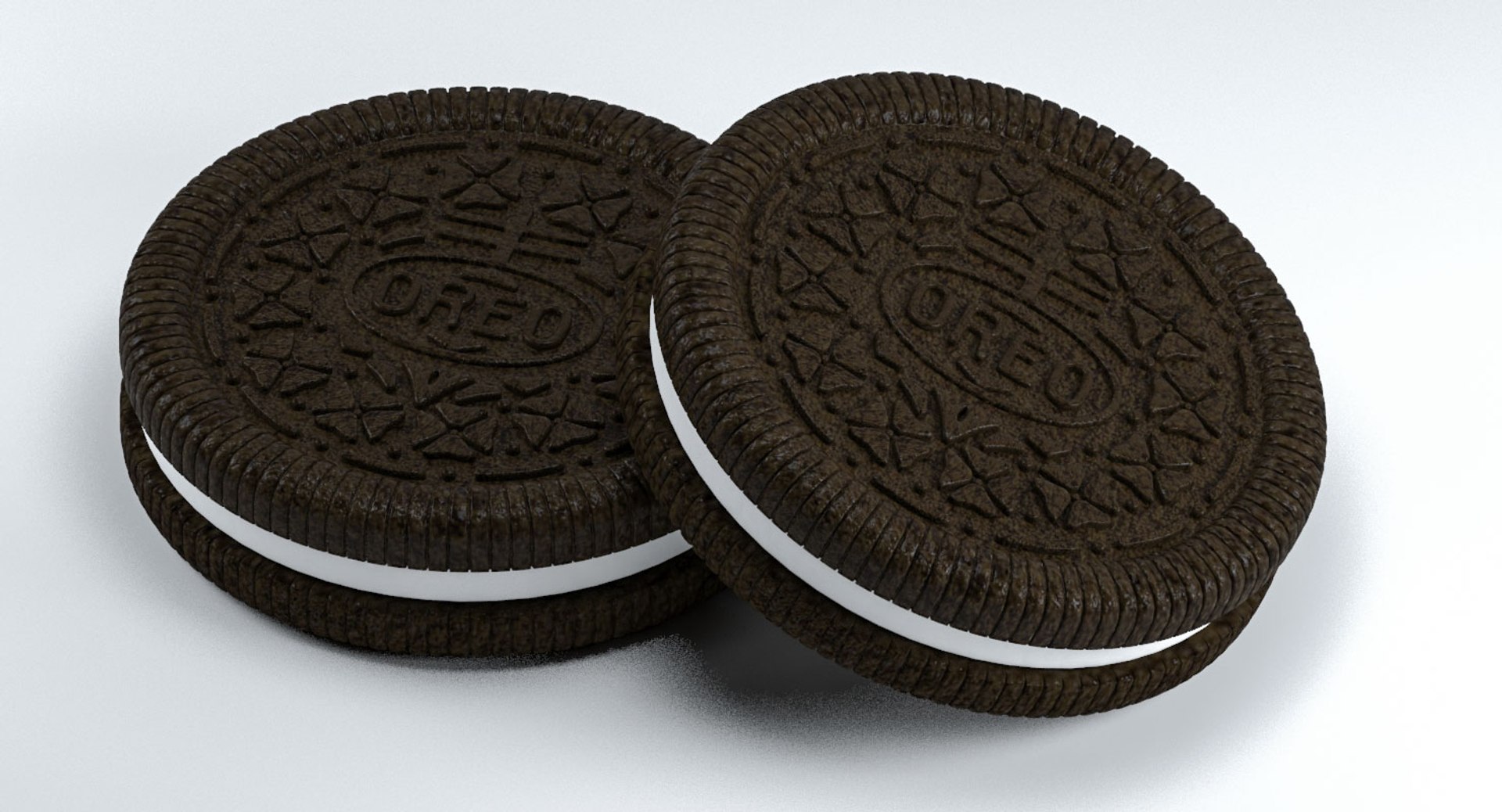 Realistic Oreo Cookie 3d Model