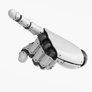 Articulated Robotic Hand Module Rigged