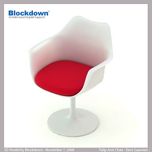 eero saarinen knoll chair 3d model