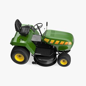 Riding Lawn Mower Rigged for Maya