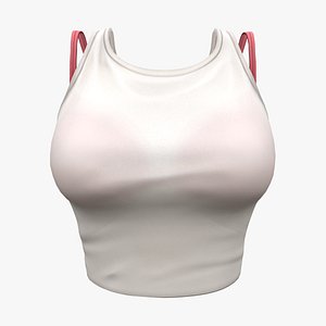 3D See-Thru Holiday Tank Top With Bra Under Effect Straps model