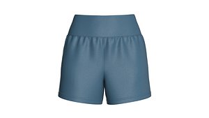 3D Girls High-Waist Athletic Shorts