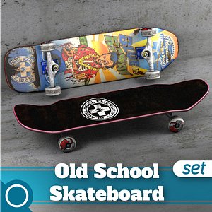 hawaiian pool complete skateboard 3d max