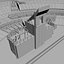 3D launch rocket complex model