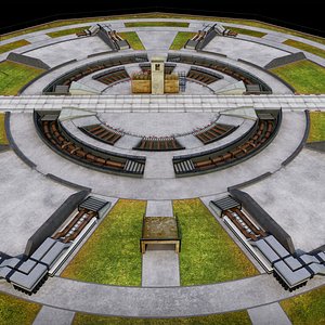 3D launch rocket complex model