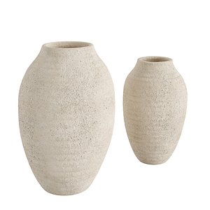 Raw effect ceramic vase 3D model