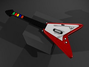 Guitar Hero Red Flying V (MAX, 3DS, OBJ)