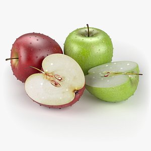 3d realistic apple fruit real model