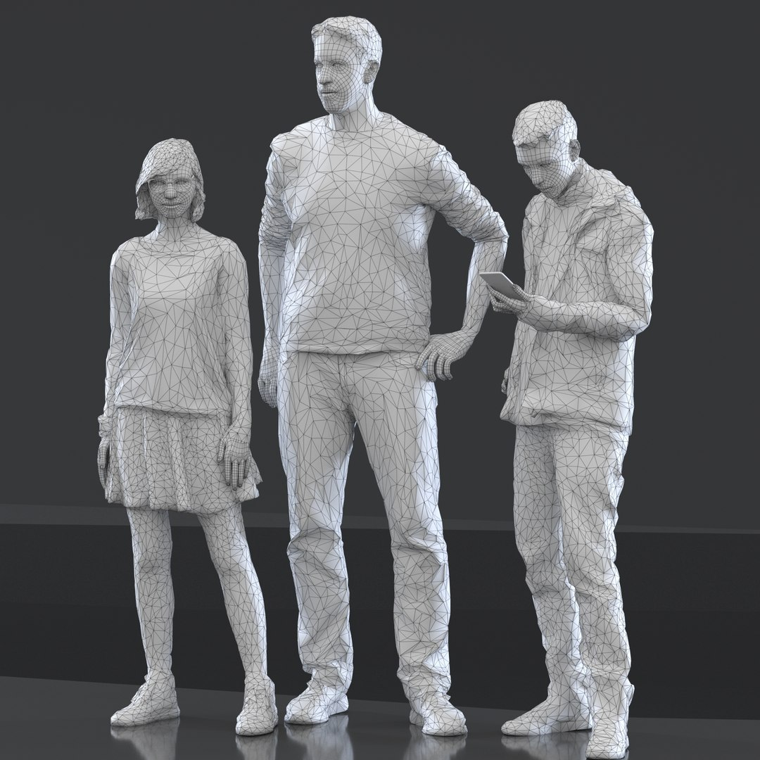 3D rigged animate crowd model - TurboSquid 1431937