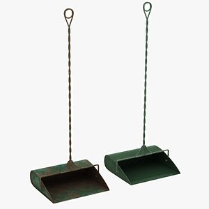 Dustpan Old Antique 3D model