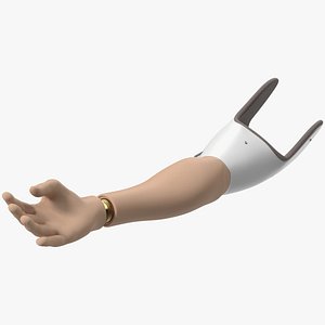 Detailed Prosthetic Arm Rigged for Maya