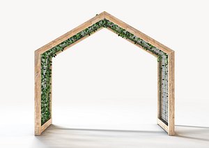Wooden Trellis Archway model